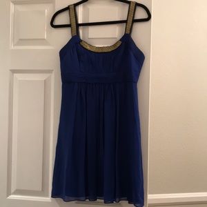 BCBG chiffon Royal Blue cocktail dress